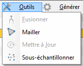 Menu Outils